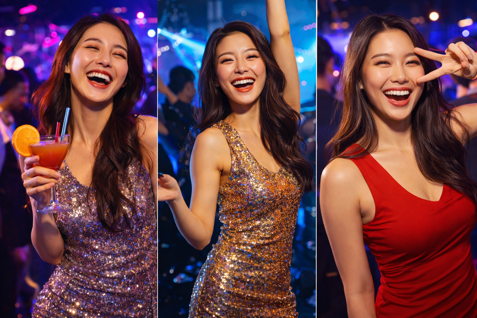 상봉동한국관나이트 홀 내부 조명과 무대