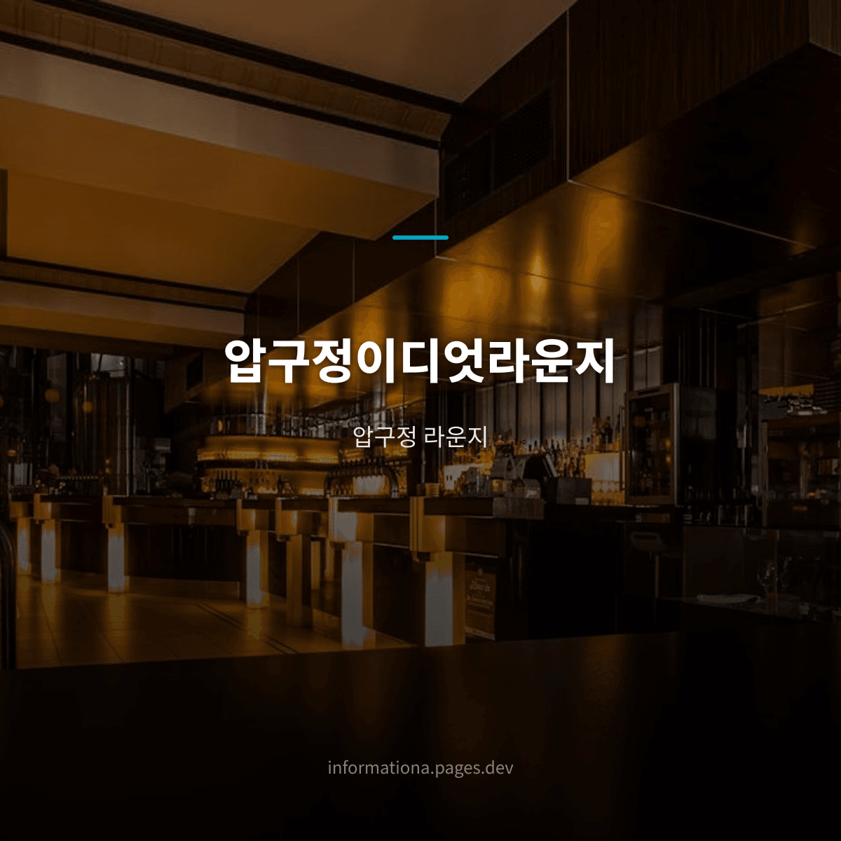 압구정이디엇라운지