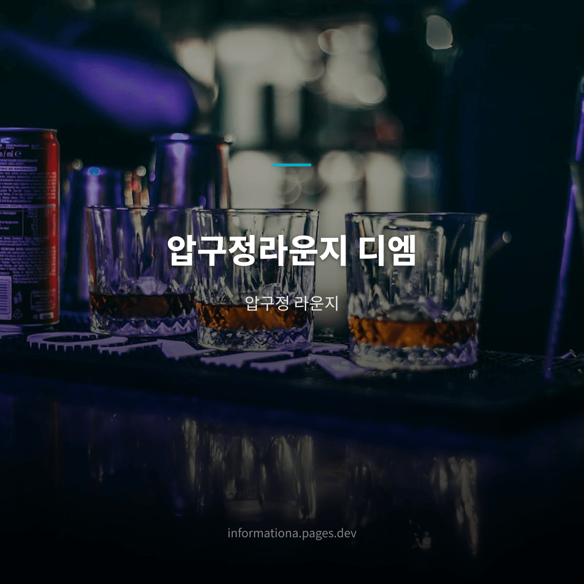 압구정라운지 디엠