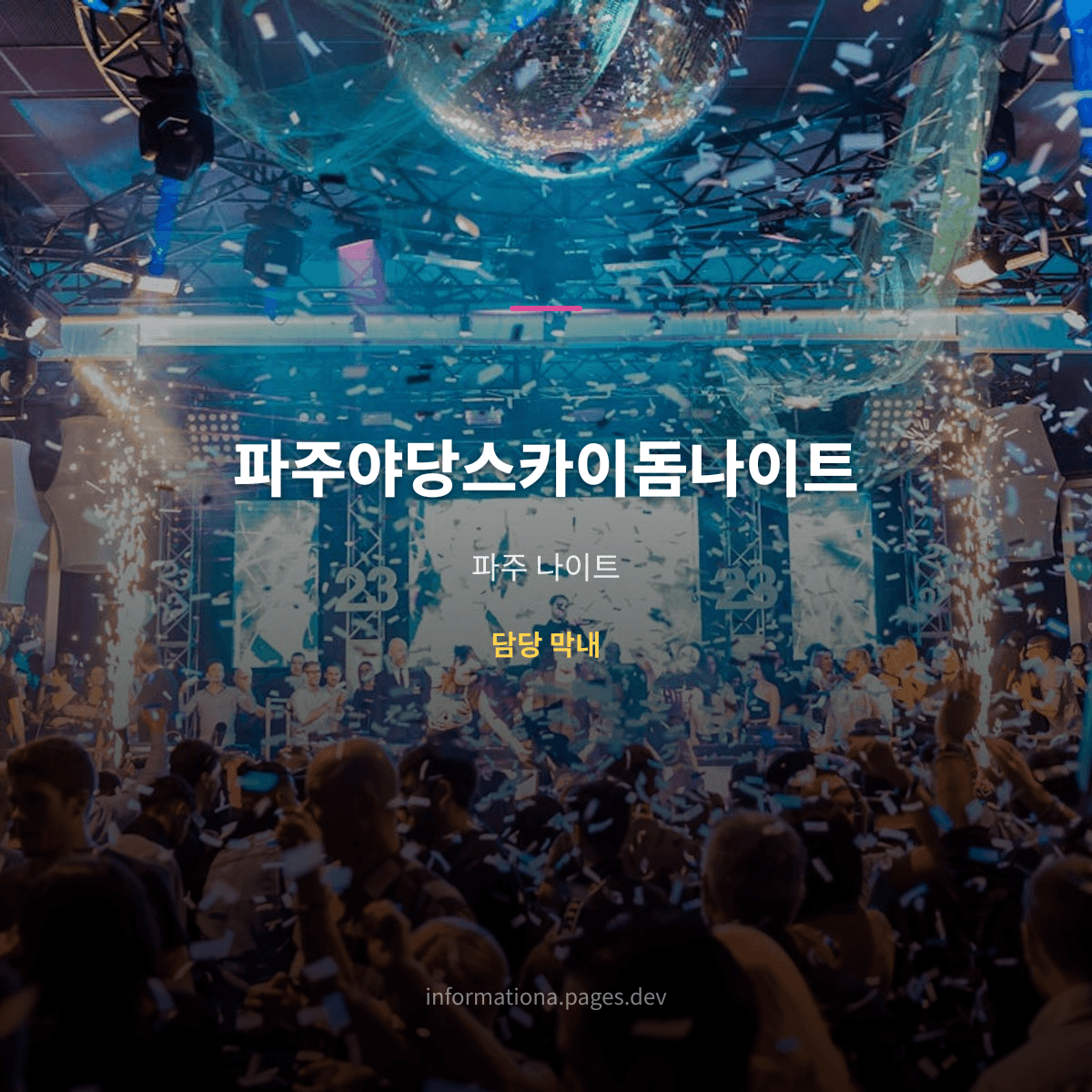 파주야당스카이돔나이트